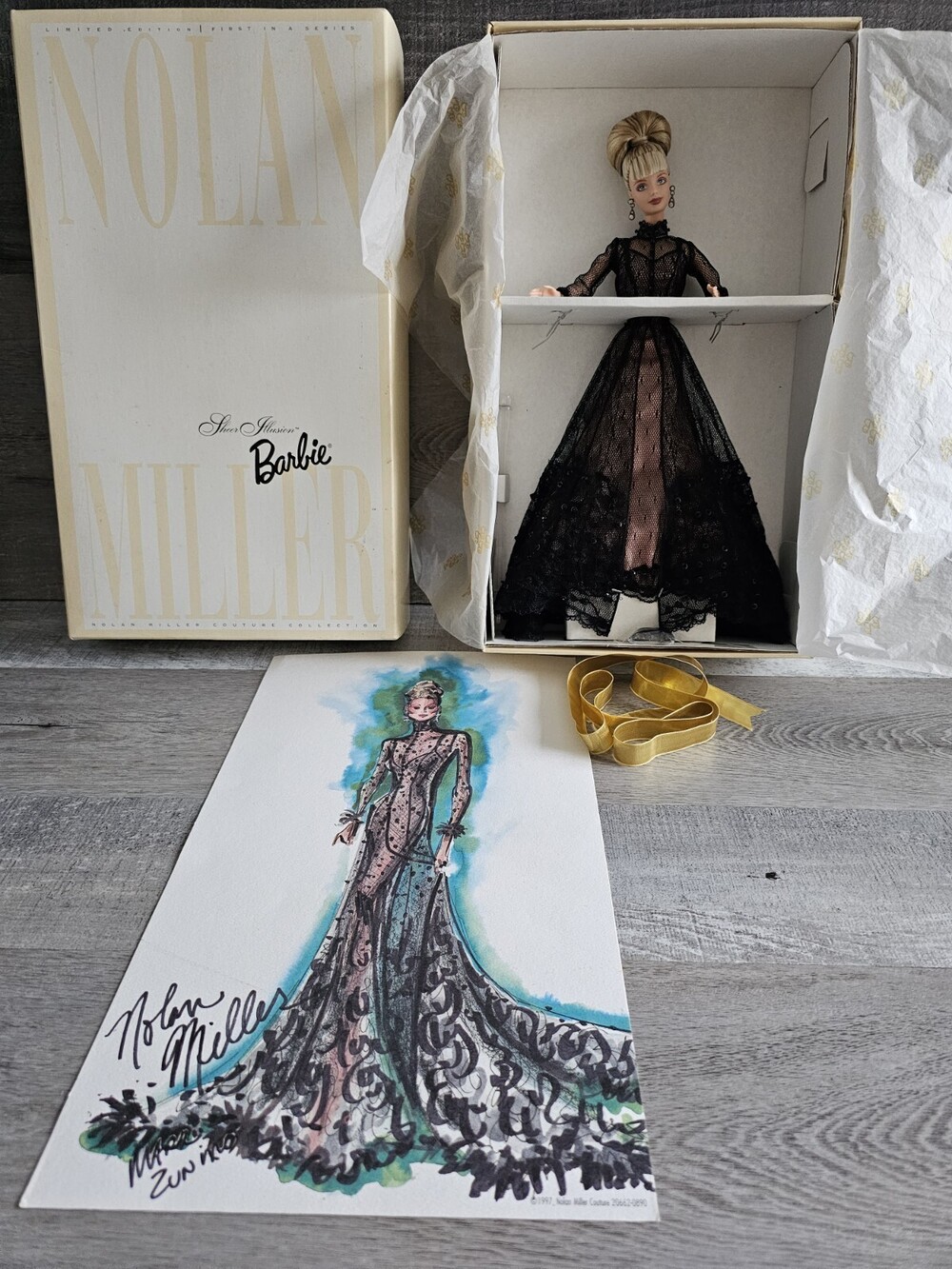 Vintage Barbie Sheer Illusion Doll by Nolan Miller 1998 Mattel 20662